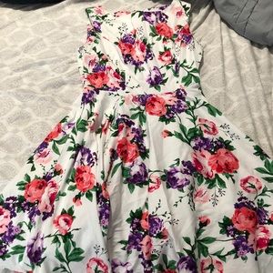 Floral Printed Knee Length Dress